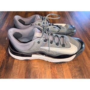 Nike Force Zoom Trout 8 Turf Baseball Shoes Grey Black Mens 13 DJ6523-011
